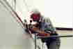 Vater beim Fr�sen